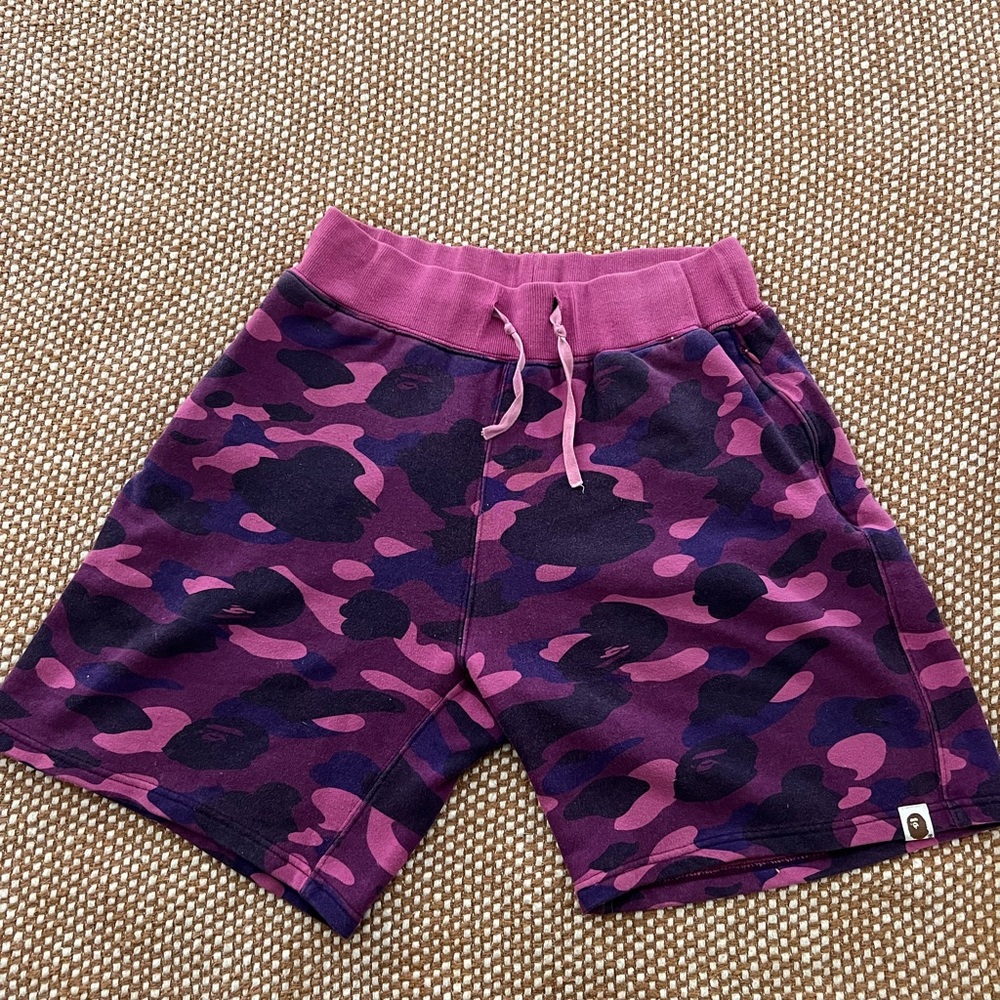 Bape Purple Camo Shorts